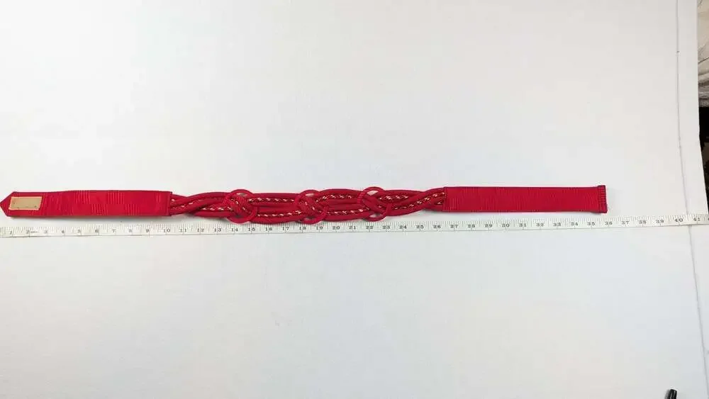 Vintage Ginnie Johansen Inc. Red Braided Belt